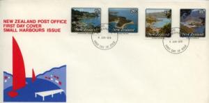 1979 New Zealand Small Harbors (Scott 685-88) FDC