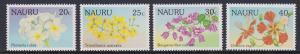 Nauru 1986 Flowers Scott (325-28) MNH