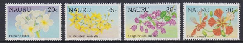 Nauru 1986 Flowers Scott (325-28) MNH