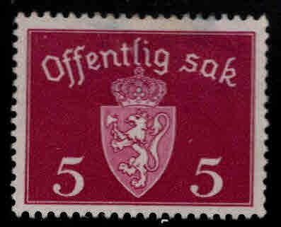 Norway Scott O33 MH* Official stamp 1931 perf tips toned at top