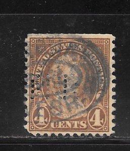 #636 Used Single Perfin