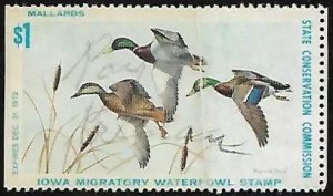 IA1 1972 Iowa FIRST of State Duck Stamp-OFFER?