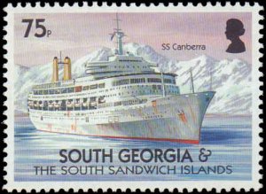 South Georgia #303-306, Complete Set(4), 2004, Ships, Polar, Never Hinged