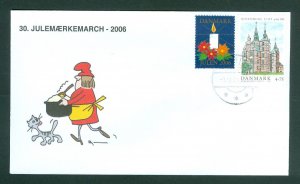 Denmark Cover. 2006. Cat,Santa. Værløse.“Christmas Seal Walk# 30. Sc# 1351. #02