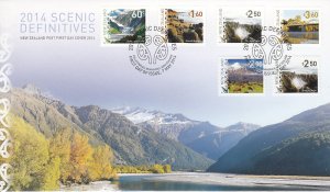 New Zealand 2014 FDC Scenics Glacier, Bridge, Mountain