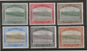 Dominica Sc #25-30 short set of 6 OG VF