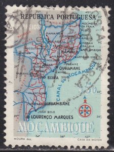 Mozambique 389 Map of Mozambique 1954