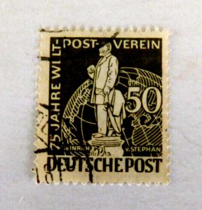 Germany (Berlin) #9N38 Used/Fine, 50pf, Heinrich VonStephan 1949