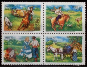 Brazil 1992 SC# 2355-8 Block MNH-OG E90