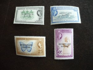 Stamps - British Honduras - Scott# 163-166 - Mint Hinged Set of 4 Stamps