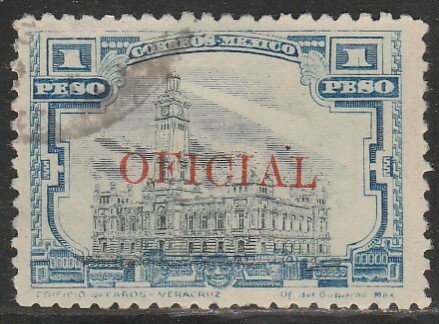 MEXICO O143, $1P OFFICIAL. Used. VF. (642)