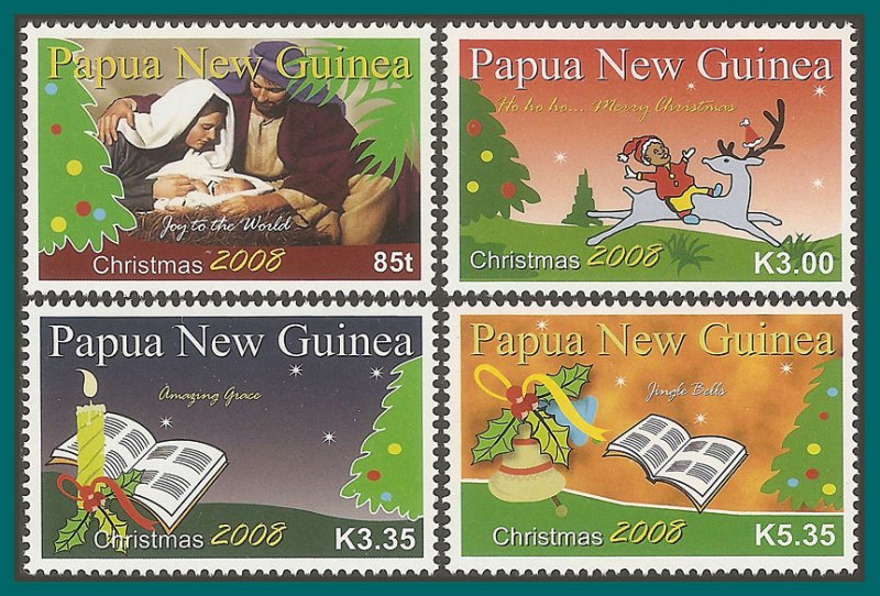 Papua New Guinea 2008 Christmas, MNH #1350-1353,SG1286-SG1289