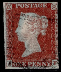 GB QV SG8, 1d red-brown PLATE 52, USED. Cat £40.