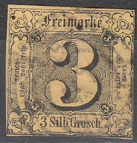 Thurn & Taxis #7 F-VF Used CV $30.00  (A16603)