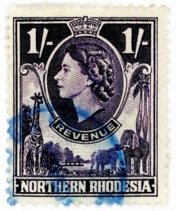 (I.B) Northern Rhodesia Revenue : Duty Stamp 1/- (1955)
