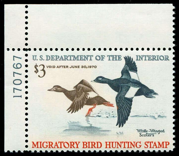 momen: US Stamps #RW36 Duck Mint OG NH XF