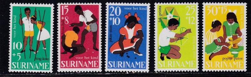 Suriname, # B132-136, Childrens Games, NH, Half Cat.