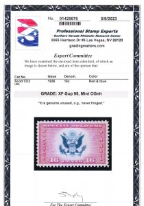 MOstamps- US #CE2 Mint OG NH Grade 95 with PSE Cert - Lot # MO-4139 SMQ $75 