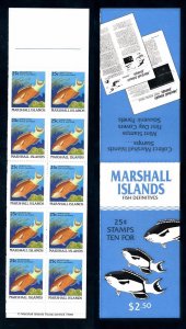 [49739] Marshall Islands 1988 Marine life fish parrotfish Booklet MNH