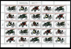 US.#3019-23 ANTIQUE AUTOMOBILES - PANE OF 25 OGNH - VF - CV$27.50 (E#H405)