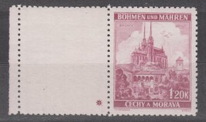 Bohemia & Moravia Scott #31 1939 MNH with label