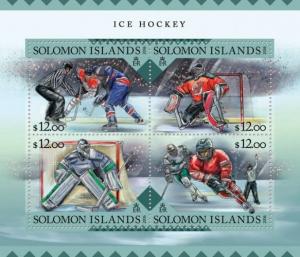 Solomon Islands Ice Hockey Winter Sports MNH stamp set 2 sheets