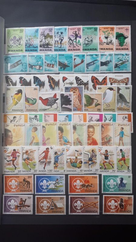 Rwanda 1968. - 1988.  Collection - 27 complete sets + 7 blocks ** MNH - 5 photos