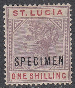 St. Lucia 37a MH Specimen Overprint CV $150.00