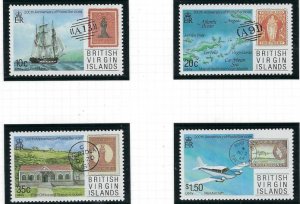 British Virgin Is 590-93 MNH 1987 Postal Service Bicentennial (fe3805)