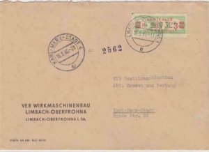 German DDR 1960 Limbach Oberfrohna   official courier stamp cover r20177