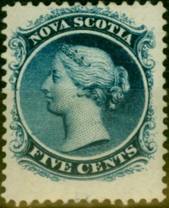 Nova Scotia 1860 5c Dp Blue SG25 Fine & Fresh Unused