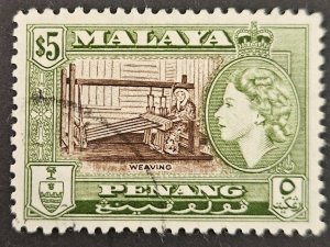 Malaysia - Penang 1957 SG54 $5 used  Motifs of Malaya issue