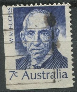 Australia Sc#516 Used, 7c dk bl, Famous Australians (4th series) (1972)