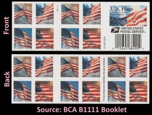 US 5887-5890 5890b Flag F booklet 20 BCA B1111 MNH 2024