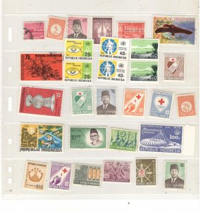INDONESIA COLLECTION ON STOCK SHEET MINT/USED