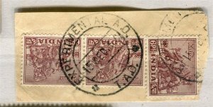 INDIA; 1950 early Experimental AO POSTMARK PIECE fine used item