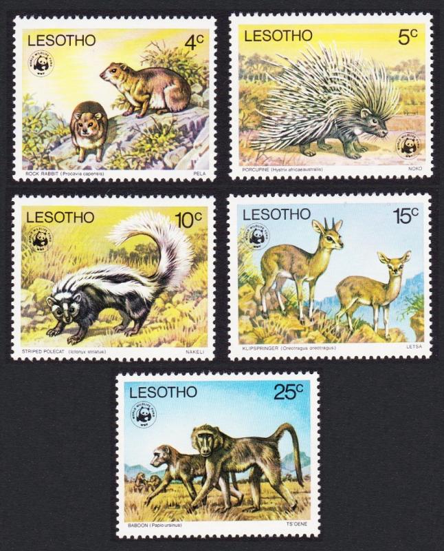 Lesotho WWF Endangered species 5v SG#329-333 MI#228-232 SC#228-232