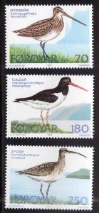 FAROE ISLANDS Scott 28-30 MNH** 1977 Bird set