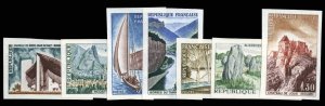 France, 1950-Present #1124-1130 (YT 1435-1441) Cat€155, 1965 Tourism, imper...