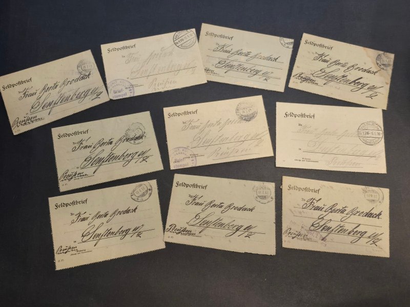 10 pcs WW1 WWI Imperial German soldiers Feldpost