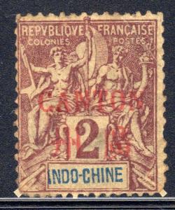 France Offices in China (Canton 廣州) #1A, MH, toned