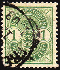 Danish West Indies Scott 21 Used.