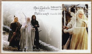 NZ 2003 LOTR The Return of The King With Home Of Middle Earth Date Stamp
