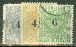 HN: Portuguese India 113, 115, 119 unused no gum; 120, 123 used CV $71