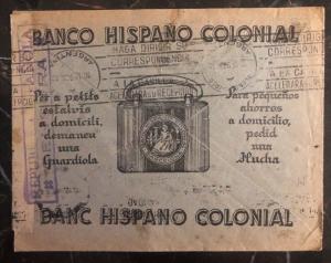 1936 Barcelona Spain Hispanic Bank Civil War Censored Cover To Buenos Aires Arg
