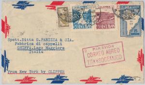 56394 - COLOMBIA - POSTAL HISTORY: TRANSATLANTIC COVER to ITALY via CLIPPER 1948