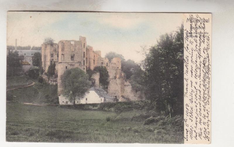 LUXEMBOURG, 1908 ppc. Mullerthal, 10c. DIEKIRCH to GB. 