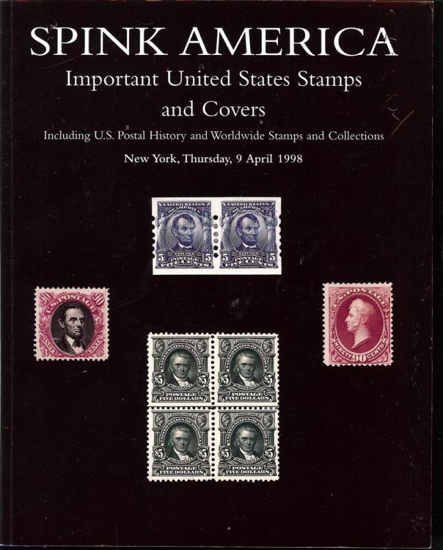 Spink: Sale # 8856  -  Important United States Stamps and...