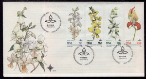 South Africa 553-556 Flowers U/A FDC