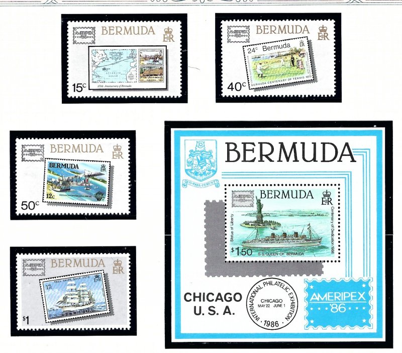 Bermuda 504-08 MNH 1986 Ameripex    (ap1483)